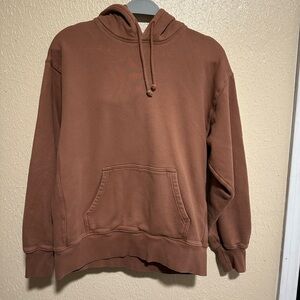 Aritzia TnAction Boyfriend Cozy Fleece Hoodie Size XS Oversized Brown‎